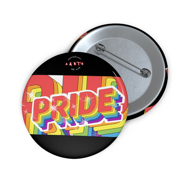 Pride Celebration Custom Pin Buttons, LGBTQ+ Accessories, Colorful Badges for Events, Festive Gifts, Personalization Available