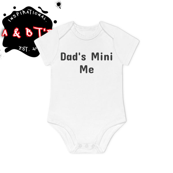 Dad's Mini Me Baby Bodysuit, Organic Infant Onesie, Cute Baby Clothes, Newborn Gift, Baby Shower Present
