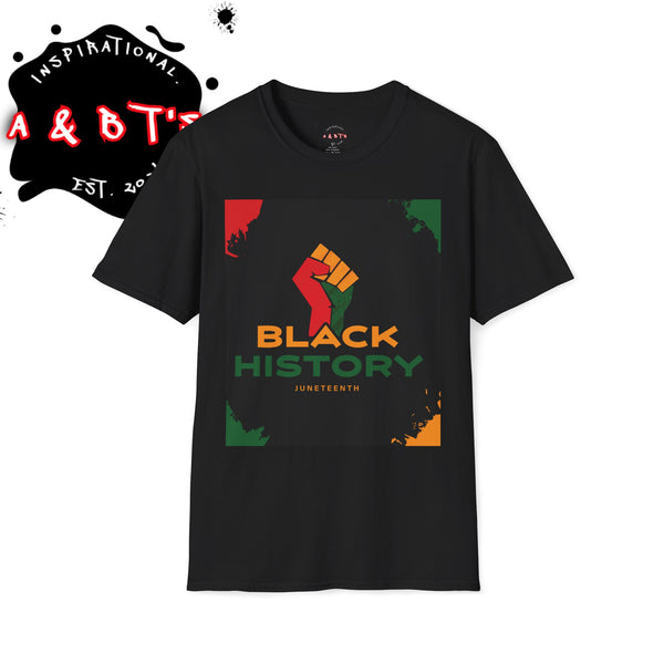 Black History Unisex Softstyle T-Shirt, Inspirational Tee, Casual Wear, Gift for Activism, Comfortable Everyday Shirt, Black History Month