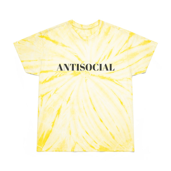 Antisocial Tie-Dye Tee, Casual Summer Wear, Unique Unisex Graphic Tee, Trendy Streetwear, Gift for Teens and Young Adults