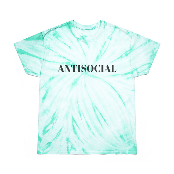 Antisocial Tie-Dye Tee, Casual Summer Wear, Unique Unisex Graphic Tee, Trendy Streetwear, Gift for Teens and Young Adults