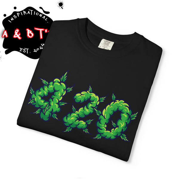 420 Unisex Garment-Dyed T-Shirt - Casual Streetwear Tee, Stoner Fashion, Gift for Cannabis Lovers, 420 Celebration, Soft Cotton Top