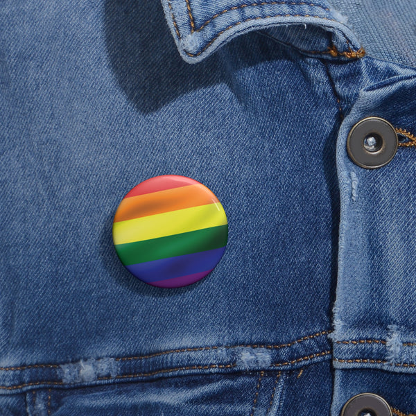 Custom Rainbow Pride Pin Buttons | LGBTQ+ Accessories, Badge Gifts, Event Favors, Personal Expression, Festive Celebrations